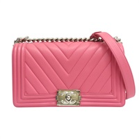 粉色牛皮 Boy 25 肩背包【CHANEL 香奈兒】 A67086