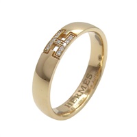 18K玫瑰金 鑽石 Ever Herakles 戒指 49【HERMES 愛馬仕】 H119850B