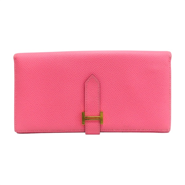 粉色 Epsom牛皮 Bearn Soufflet 長夾 X刻 【HERMES 愛馬仕】