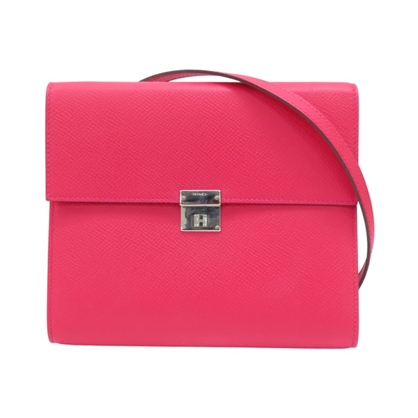 極致粉 Epsom牛皮 Clic 16 銀扣 肩背包 D刻【HERMES 愛馬仕】