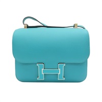 綠色 Epsom牛皮 Constance 24 康康包 A刻 銀扣【HERMES 愛馬仕】