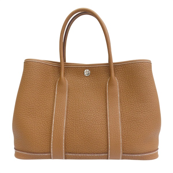 金棕色 Negonda牛皮 Graden Party 30cm K刻 手提包【HERMES 愛馬仕】