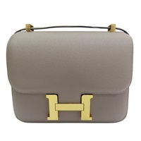 瀝青灰 Epsom牛皮 Constance 24 肩背包 C刻 金釦【HERMES 愛馬仕】