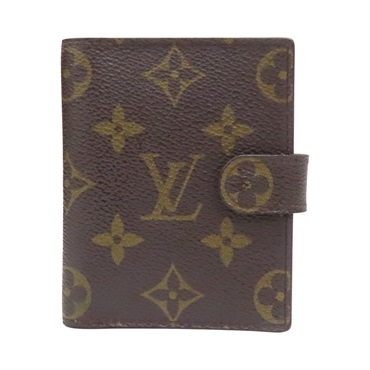 棕色 原花帆布 Card Holder 金扣 卡夾【LOUIS VUITTON LV 路易威登】 R20007