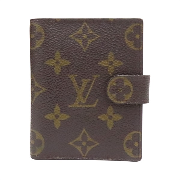 棕色 原花帆布 Card Holder 金扣 卡夾【LOUIS VUITTON LV 路易威登】 R20007