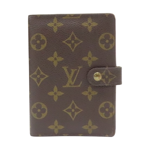 棕色 原花帆布 金扣 筆記本套 R20005【LOUIS VUITTON LV 路易威登】 R20005