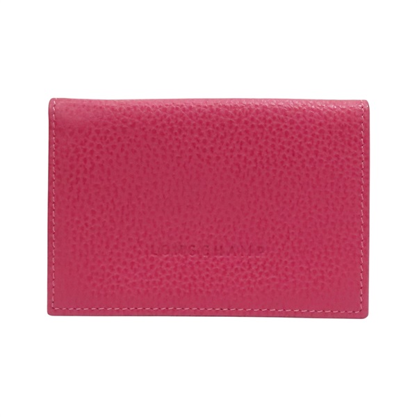粉色 牛皮 卡夾 名片夾 【Longchamp 瓏驤】