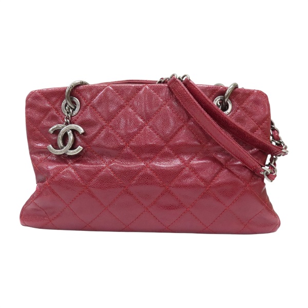 紅色 荔枝紋 牛皮 肩背包【CHANEL 香奈兒】