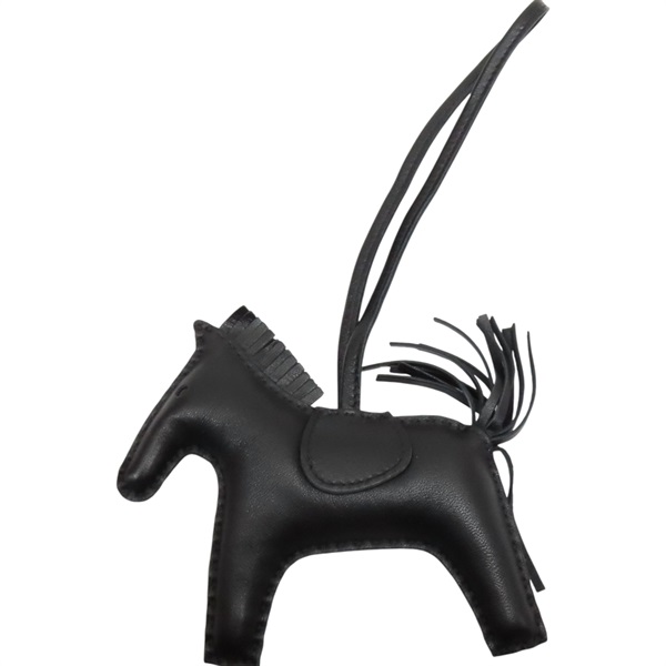 黑色 Agneau Milo羊皮 Rodeo MM 小馬 吊飾 Y刻【HERMES 愛馬仕】