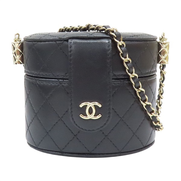 黑色 牛皮 Mini Vanity Coco Mark Patent 肩背包 AP1616【CHANEL 香奈兒】 AP1616