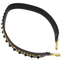 黑色牛皮 鉚釘 背帶【FENDI 芬迪】