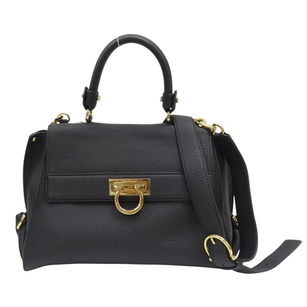 黑色 牛皮 sofia bag 兩用包【Salvatore Ferragamo 菲拉格慕】 21 E530/22
