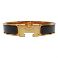 黑色 玫瑰金 琺瑯 Clic H 手環【HERMES 愛馬仕】