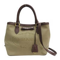 棕色 Jacquard 帆布 兩用包【PRADA 普拉達】 1BA172