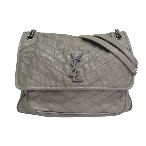 灰色羊皮 NIKI 中號 肩背包 498883【SAINT LAURENT YSL 聖羅蘭】 498883