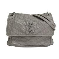 灰色羊皮 NIKI 中號 肩背包 498883【SAINT LAURENT YSL 聖羅蘭】 498883