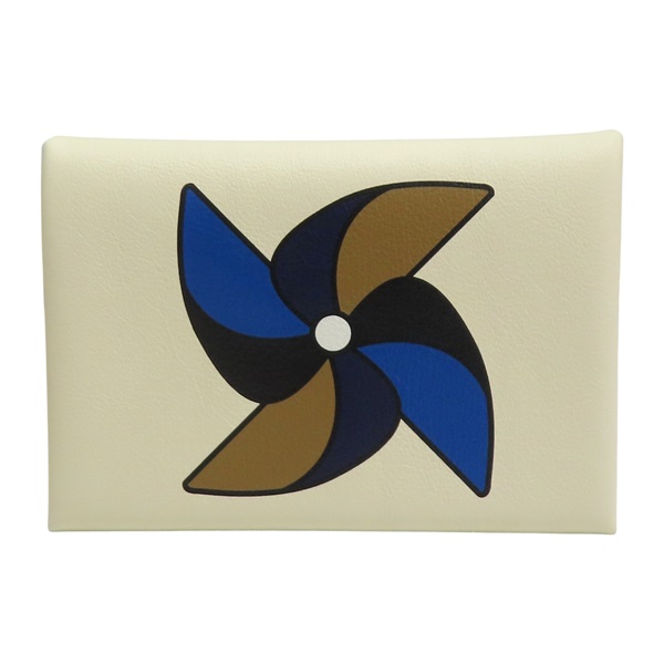 奶油白 swift牛皮 Calvi Duo 零錢包 U刻【HERMES 愛馬仕】