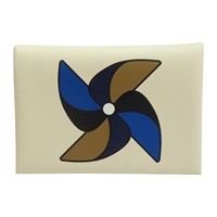 奶油白 swift牛皮 Calvi Duo 零錢包 U刻【HERMES 愛馬仕】