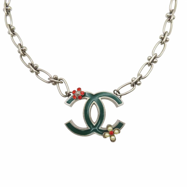 綠色 LOGO 小花 項鍊【CHANEL 香奈兒】