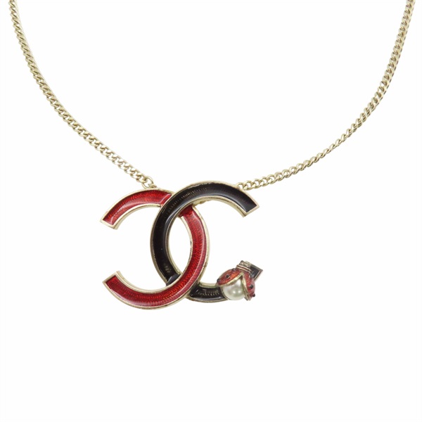 黑紅色 LOGO 瓢蟲  項鍊【CHANEL 香奈兒】