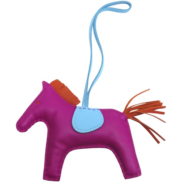 紫/藍/橘色 Agneau Milo羊皮 Rodeo MM 飛馬 吊飾 A刻【HERMES 愛馬仕】