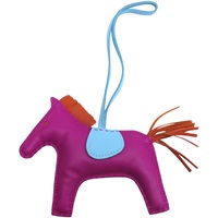 紫/藍/橘色 Agneau Milo羊皮 Rodeo MM 飛馬 吊飾 A刻【HERMES 愛馬仕】