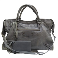 灰色 山羊皮 City 兩用包【BALENCIAGA 巴黎世家】 115748