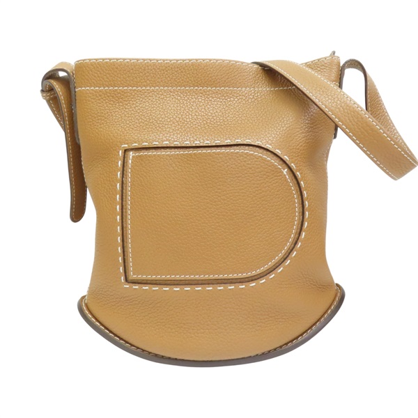 棕色牛皮 Pin daily surpique 肩背包【Delvaux德爾沃】