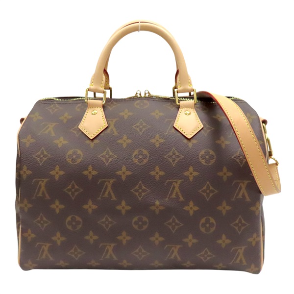 棕色 原花帆布 Speedy Bandouliere 30  兩用包【LOUIS VUITTON LV 路易威登】 M46980
