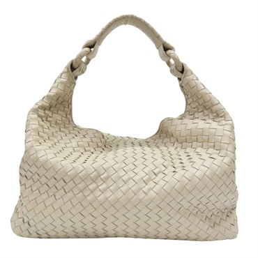 米白色 羊皮編織 手提包【BOTTEGA VENETA BV 寶緹嘉】