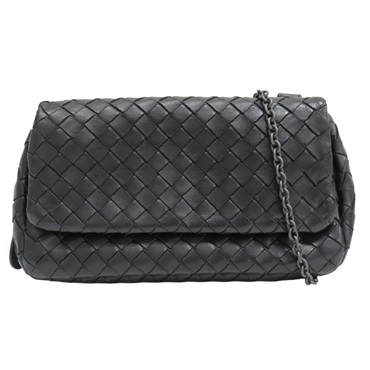 黑色 羊皮編織 鏈帶包【BOTTEGA VENETA BV 寶緹嘉】