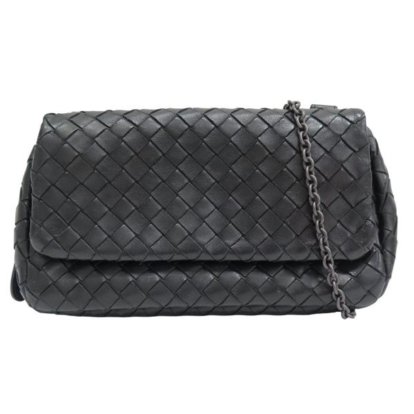 黑色 羊皮編織 鏈帶包【BOTTEGA VENETA BV 寶緹嘉】
