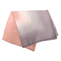 粉紫漸層 絲綢 羊毛 披肩 圍巾 M76357【LOUIS VUITTON LV 路易威登】 M76357