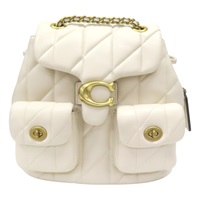 米色 羊皮 菱格紋 TABBY 後背包【COACH 蔻馳】 #CU076