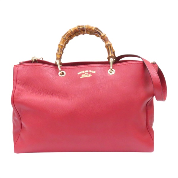 紅色 牛皮 Bamboo 兩用包【GUCCI 古馳】 323658