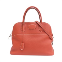 紅色 Taurillon牛皮 Bolide 35 柏莉包 銀扣 □Q刻【HERMES 愛馬仕】