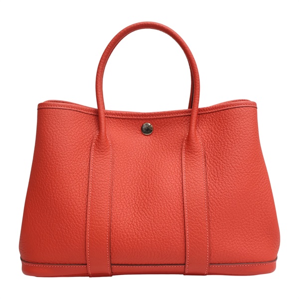 紅色 Negonda牛皮 Garden Party 30 手提包 R刻【HERMES 愛馬仕】