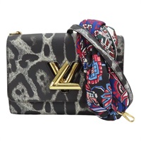 黑色 印花帆布 Wild Animal 豹紋 Twist MM 兩用包【LOUIS VUITTON LV 路易威登】 M52048