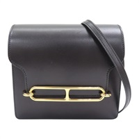 黑色 Evergrain牛皮 Roulis 肩背包 A刻 金釦【HERMES 愛馬仕】