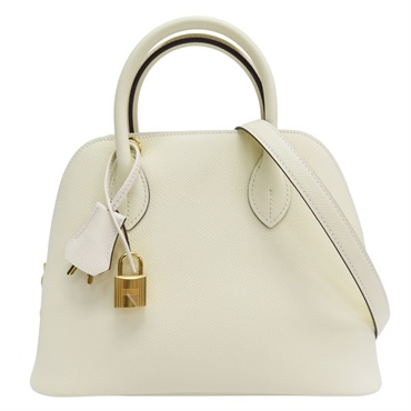 奶油白 Epsom牛皮 Bolide 1923 25cm 肩背包 B刻 金釦【HERMES 愛馬仕】