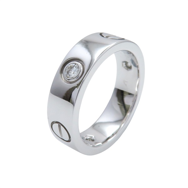 18K白金 3PD鑽石 Love 戒指【Cartier 卡地亞】