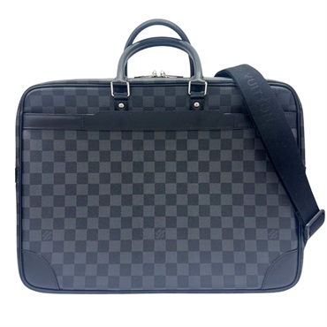 黑色 棋盤格帆布 Port Document Voyage 公事包 兩用包【LOUIS VUITTON LV 路易威登】 N41123
