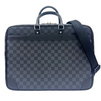 黑色 棋盤格帆布 Port Document Voyage 公事包 兩用包【LOUIS VUITTON LV 路易威登】 N41123