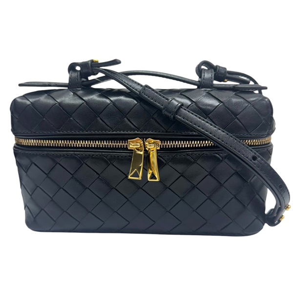 黑色 羊皮編織 肩背包【BOTTEGA VENETA BV 寶緹嘉】 789109V3IV18425