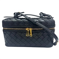 黑色 羊皮編織 肩背包【BOTTEGA VENETA BV 寶緹嘉】 789109V3IV18425