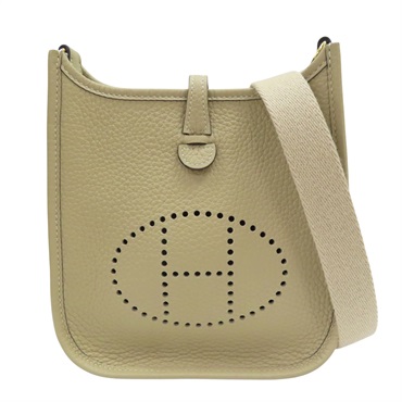 風衣灰 TC牛皮 Mini Evelyne 肩背包 D刻【HERMES 愛馬仕】 K刻