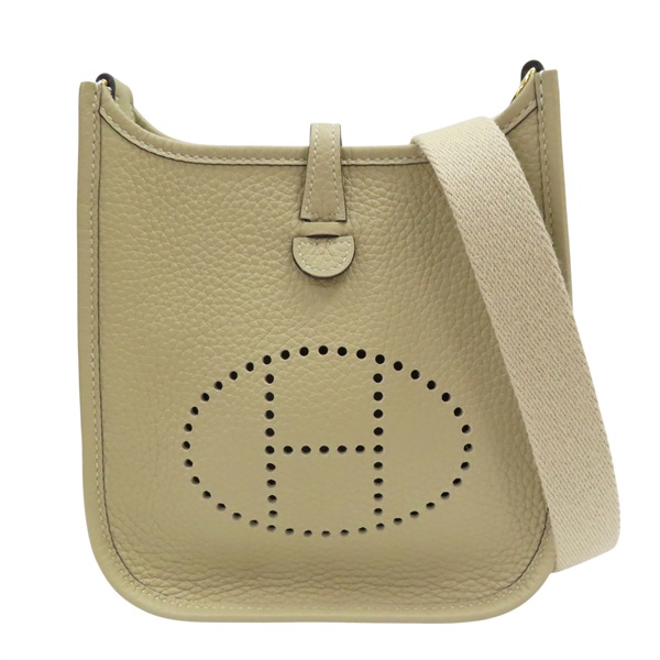 風衣灰 TC牛皮 Mini Evelyne 肩背包 D刻【HERMES 愛馬仕】 K刻