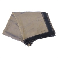 藍/棕色 絲綢 漸變 方巾 140x140【HERMES 愛馬仕】