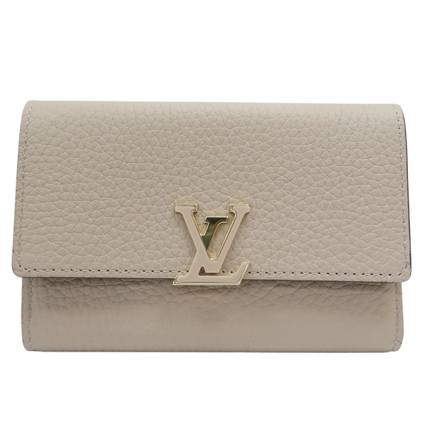 奶茶色 Taurillon牛皮 Capucines 扣式中夾【LOUIS VUITTON LV 路易威登】 M62159