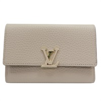 奶茶色 Taurillon牛皮 Capucines 扣式中夾【LOUIS VUITTON LV 路易威登】 M62159